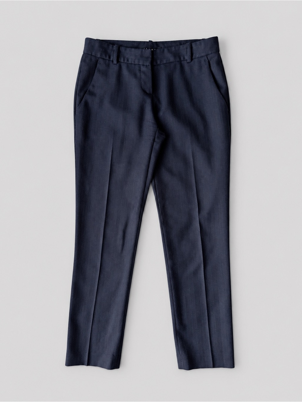 Theory Woman Dark Gray Wool Tailored Trouser Pants US2 Classic Workwear Minimal